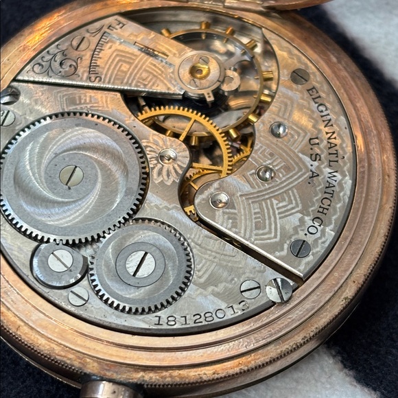 Vintage Elgin Pocket Watch with Chain